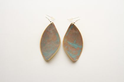 Orecchini Foglia Ottone