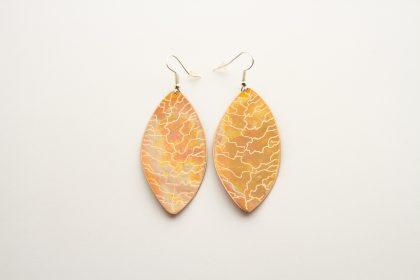 Orecchini Foglia Rame